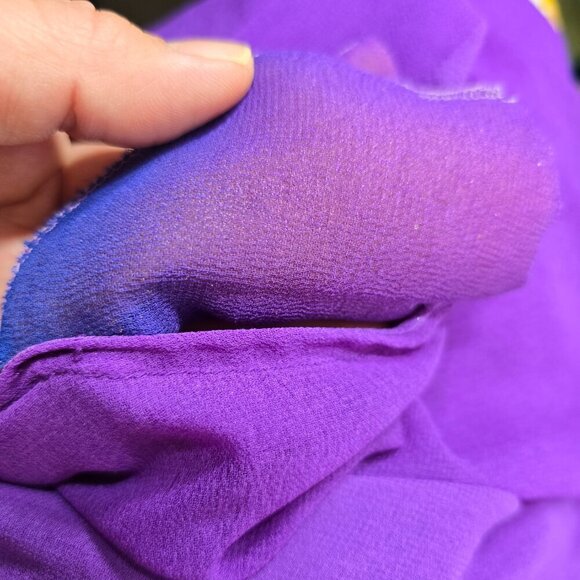 Vintage Liz & Me Purple Butterfly Sheer Long Sleeve Duster Maxi Cadigan - Picture 5 of 9